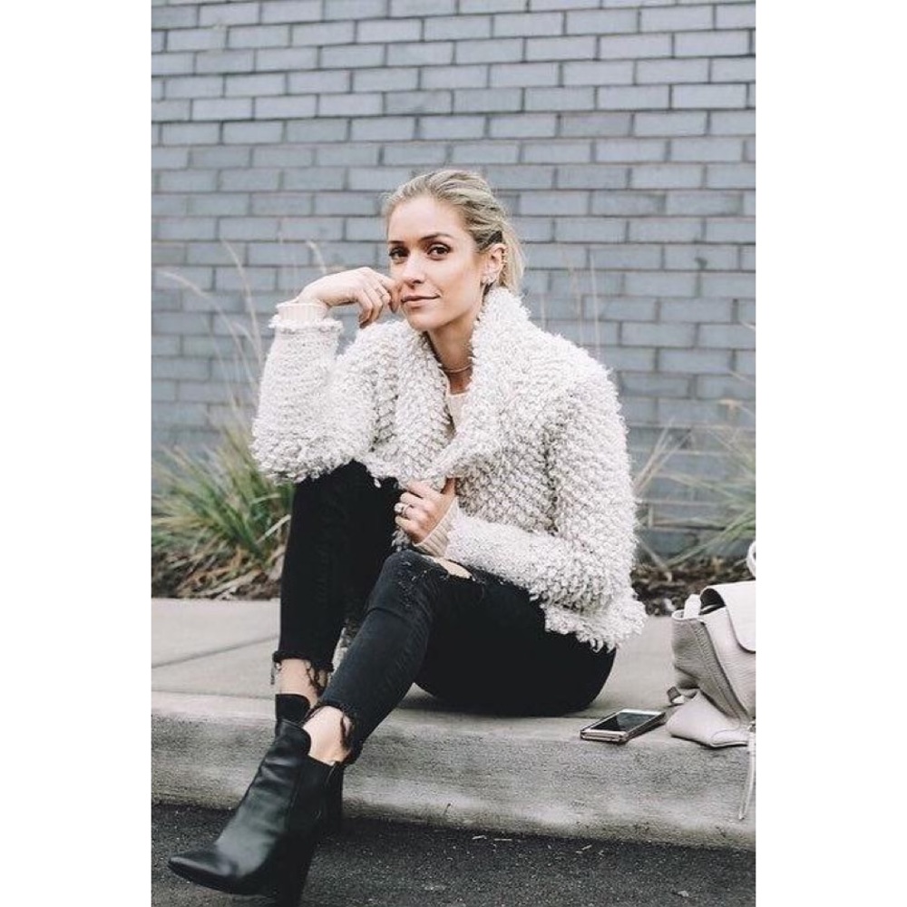 IRO Caty bouclé-knit jacket (Size 36/small)